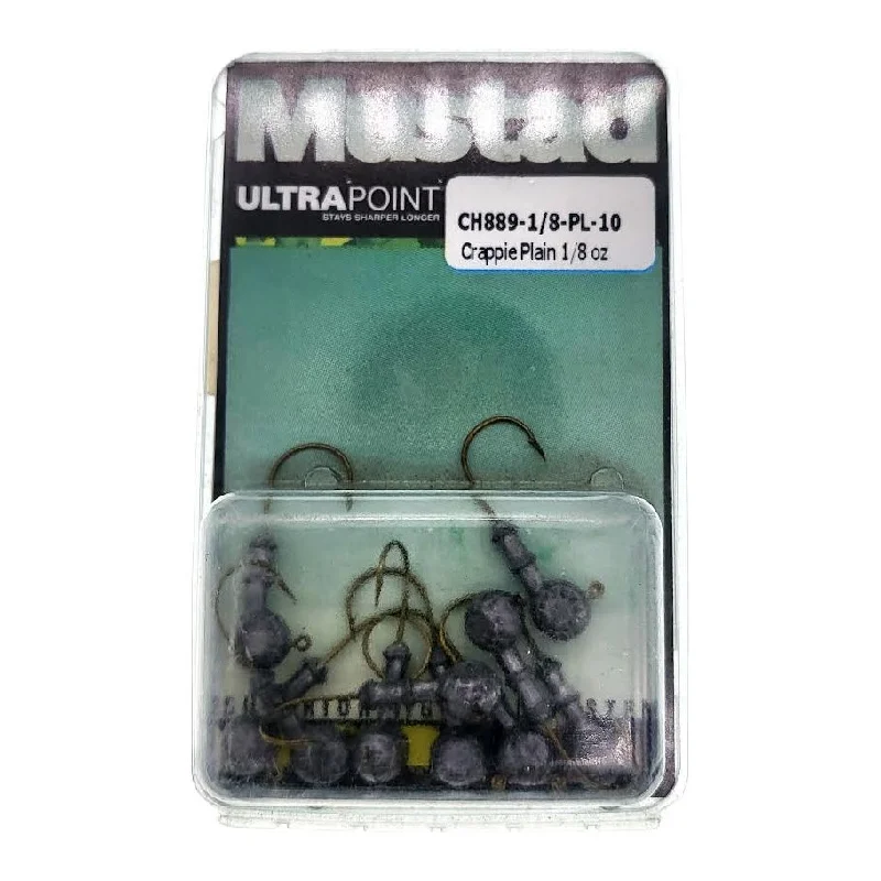 Mustad Crappie Jig Heads 1/8 Oz Qty 10 Plain