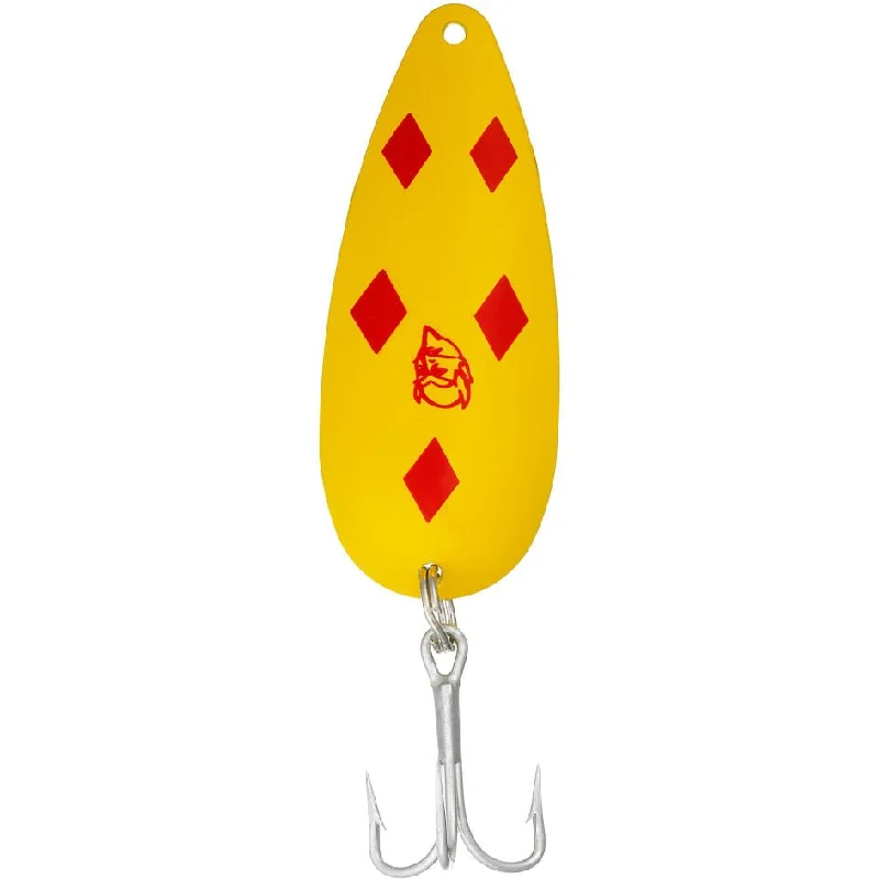 Eppinger Dardevle Dog Pup Spoon 1/4 Oz Yellow/Red Diamonds