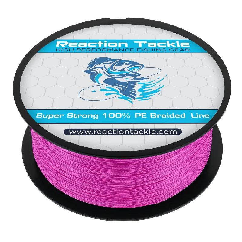 Reaction Tackle Braided Fishing Line - Pink