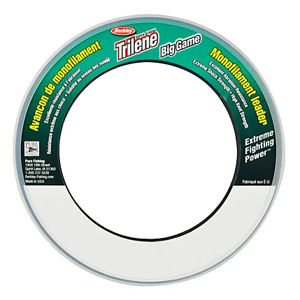 Berkley Trilene Big Game Monofilament Leader Clear Wrist Spool 55 Yard