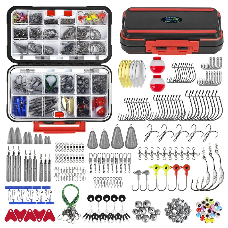 THKFISH 248pcs Fishing Accessories Kit with Tackle Box