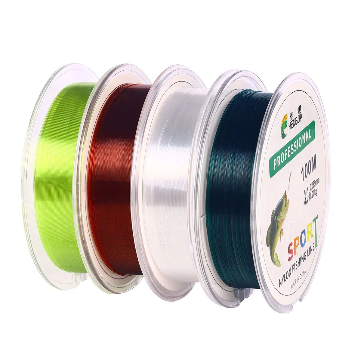 Lureswholesale® 100 meters nylon Line Dark Green White Fishing Line