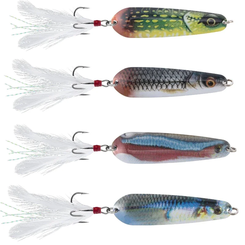 Dr.Fish 4pcs Spoons Lures with #4 Hook  3.34" 0.38oz