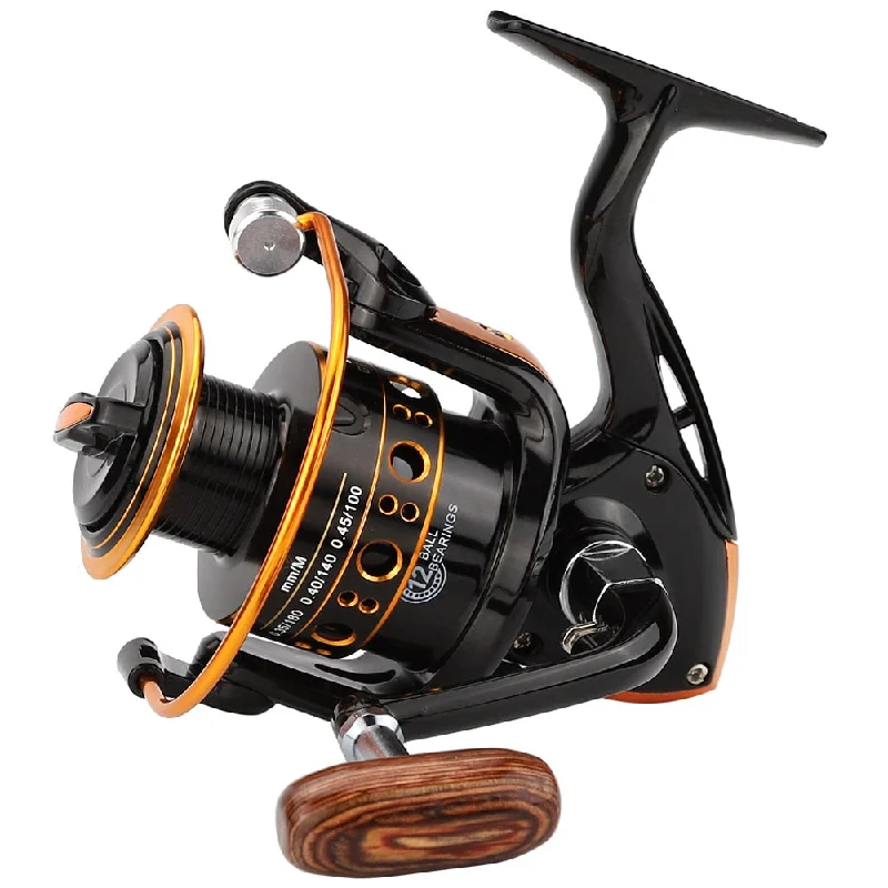 JACKFISH 12BB Spinning Fishing Reel Fishing Wheel for Saltwater Metal Spool Fishing Reels carpa molinete de pesca fishing tackle