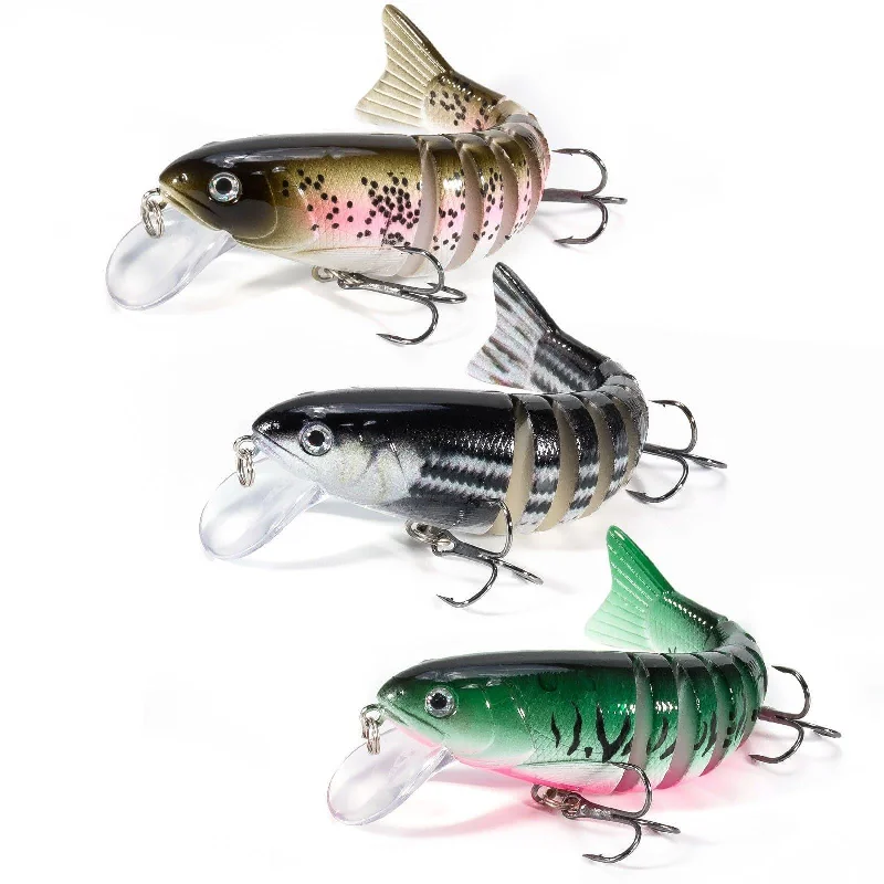 Dr.Fish 3pcs Multi Jointed Fishing Lures