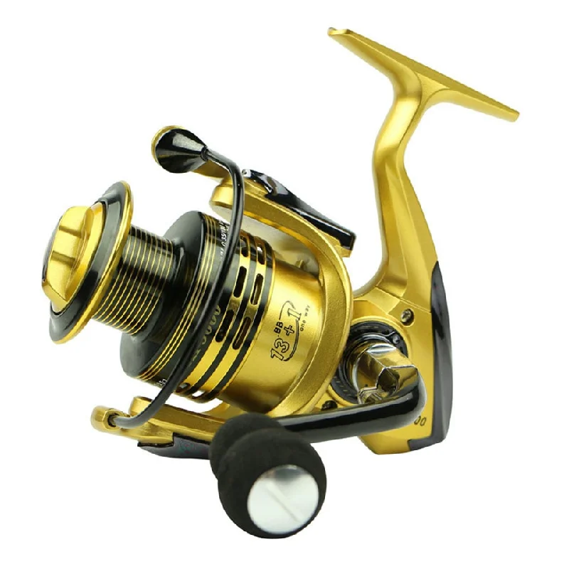 Gold Green Spinning Fishing Reel