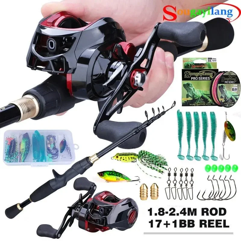 Premium Baitcasting Fishing Rod and Lure Combo