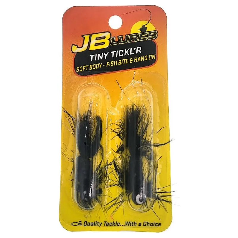 B Lures Tiny Tickl'R Jig 1/16 Oz Silver/Black Qty 2