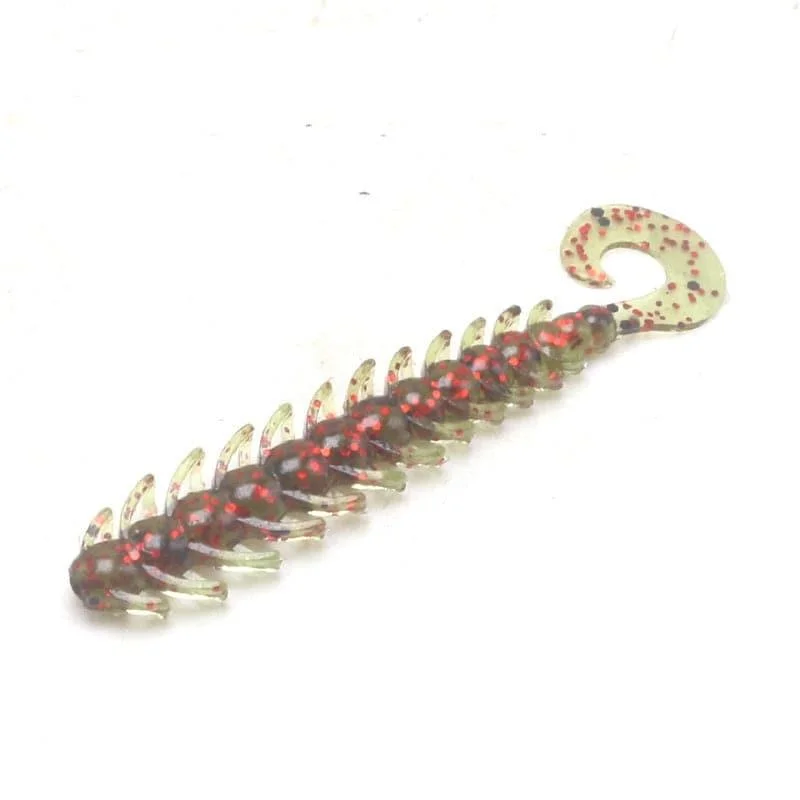 Dr.Fish 15pcs Grub Tail Worms 2''