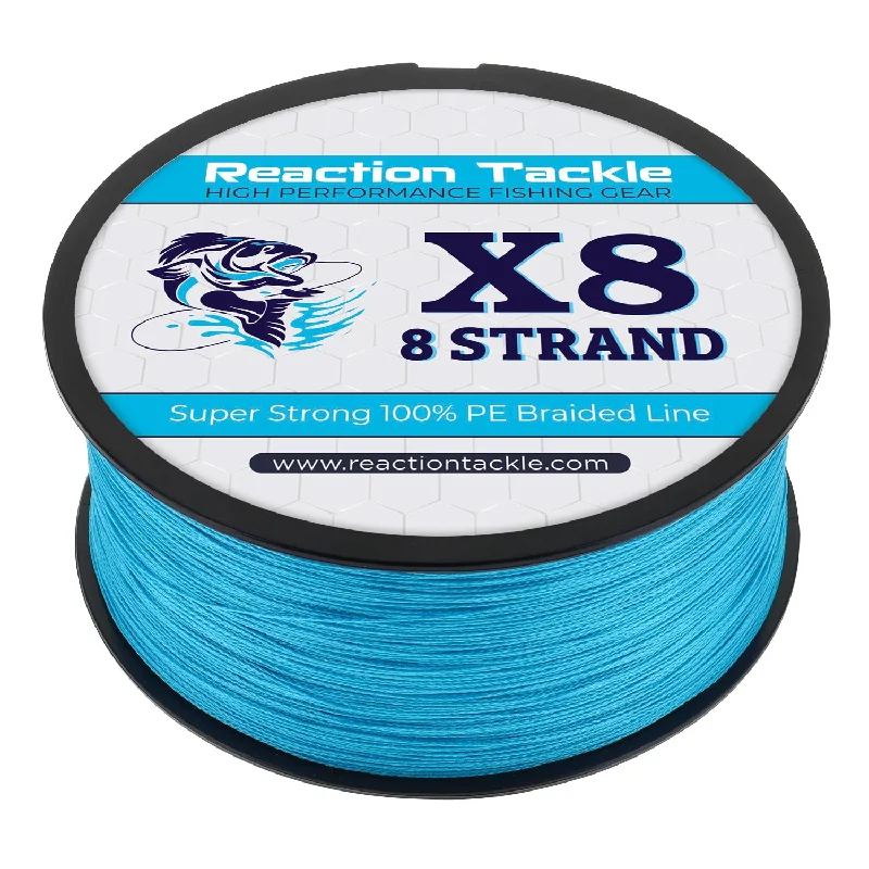 Reaction Tackle X8 Braided Fishing Line - Sea Blue 8 Strand