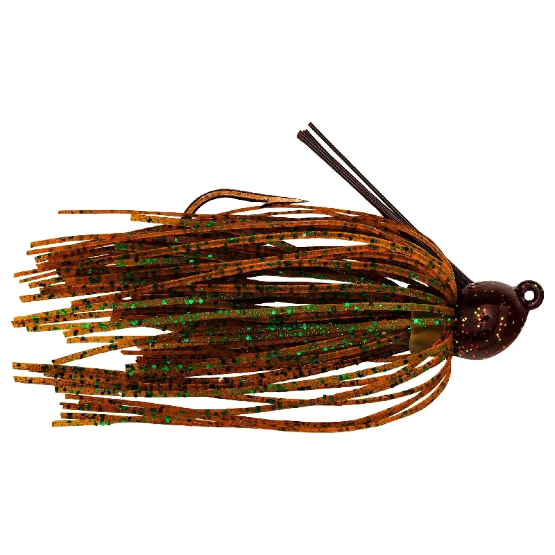 Strike King Bitsy Bug Mini Jig 1/8 Oz Pumpkin with Green Flake