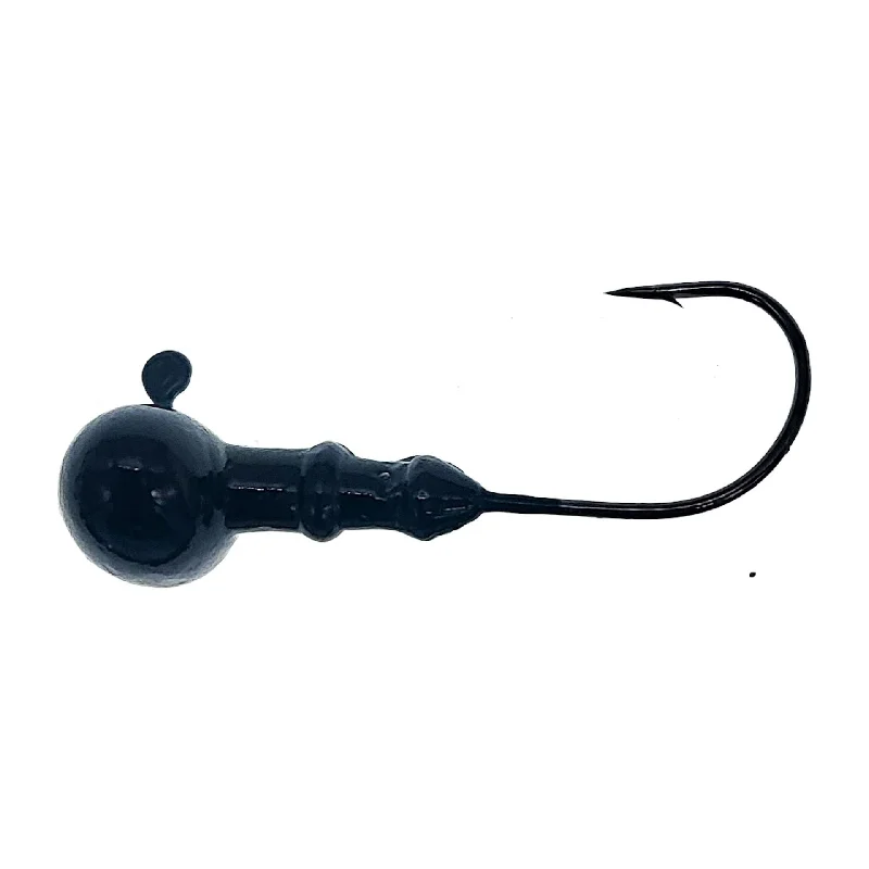 Danielson Football Head Jigs 1/2 Oz Black Qty 5