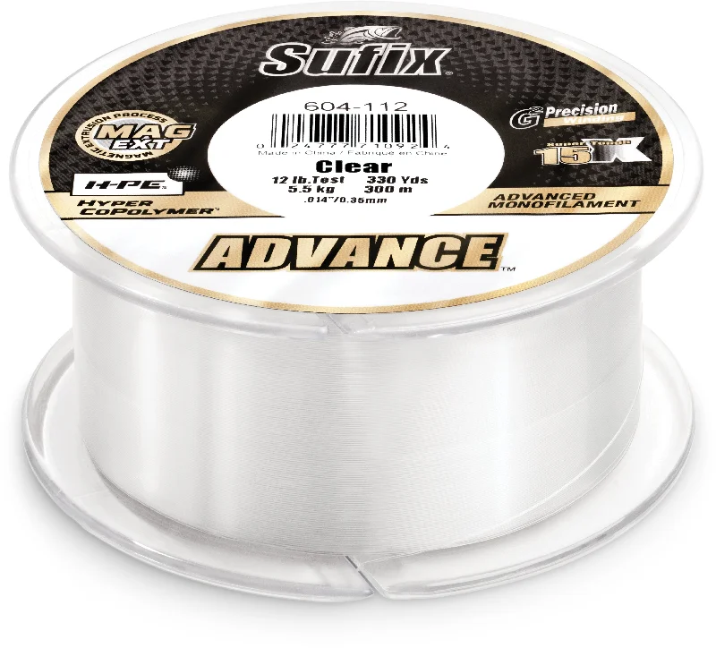 Sufix Advance Clear Monofilament 250-330 Yard Spools